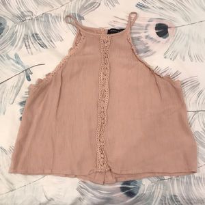 Blush Pink Tank w Detailing